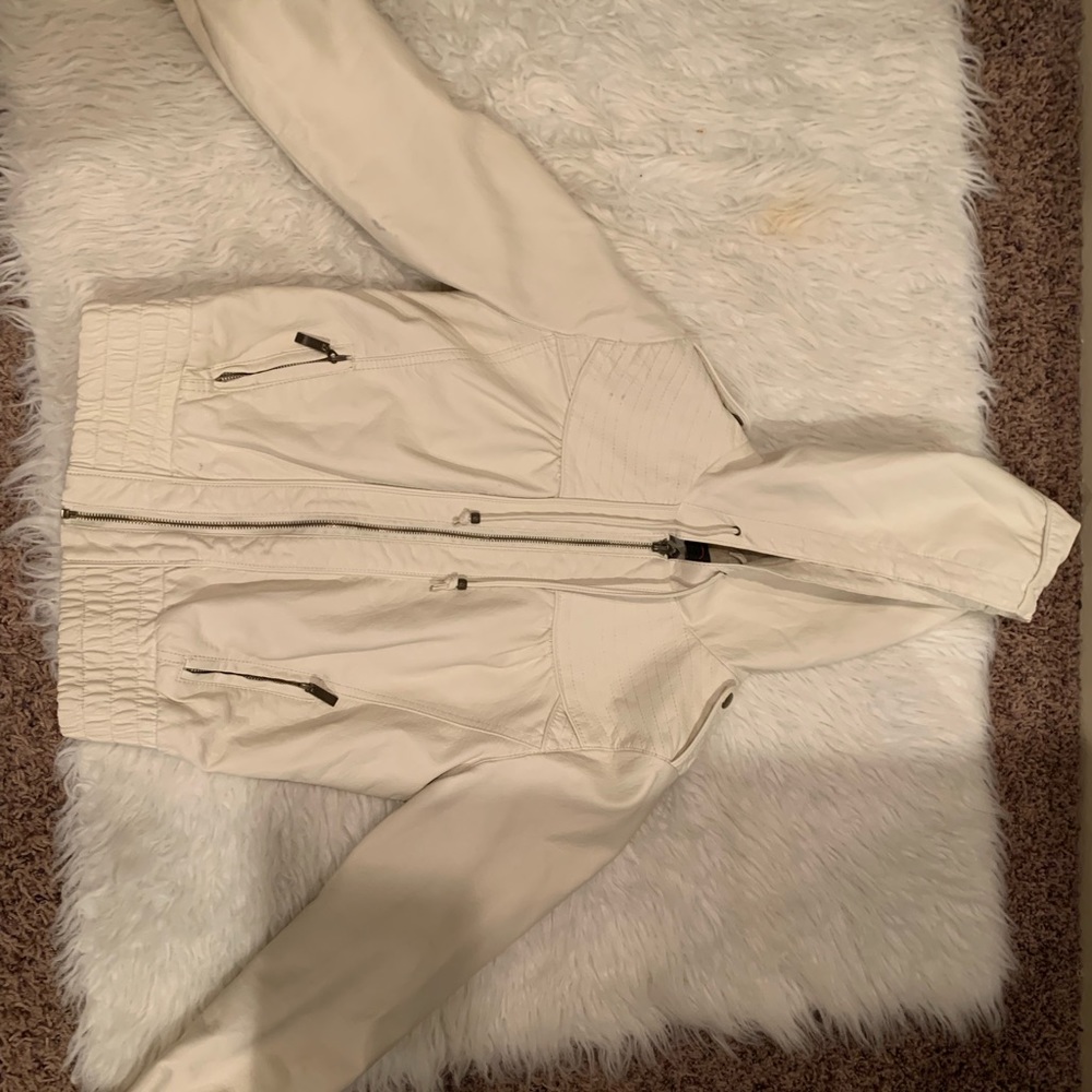 White leather jacket